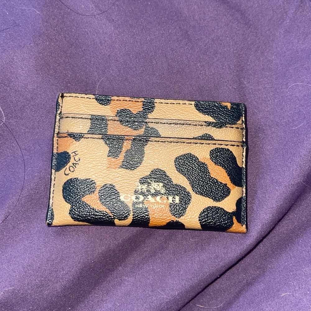 Coach Animal Print Card Holder